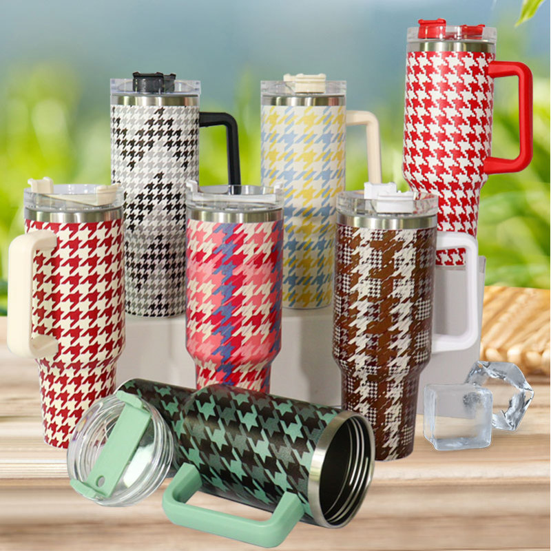 YEDI 40oz Tumbler with Handle and Straw Stainless Steel Insulated Reusable Lid Straw Water Bottle Vacuum Travel Coffee Mug Cup