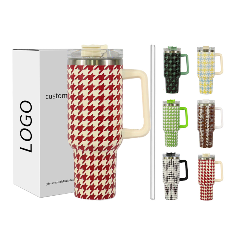 YEDI 40oz Tumbler with Handle and Straw Stainless Steel Insulated Reusable Lid Straw Water Bottle Vacuum Travel Coffee Mug Cup