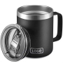 YEDI China Supplier 14 oz Custom logo Double Wall Vacuum Insulated Coffee Mug with Handle and Lid Stainless Steel Coffee Mug