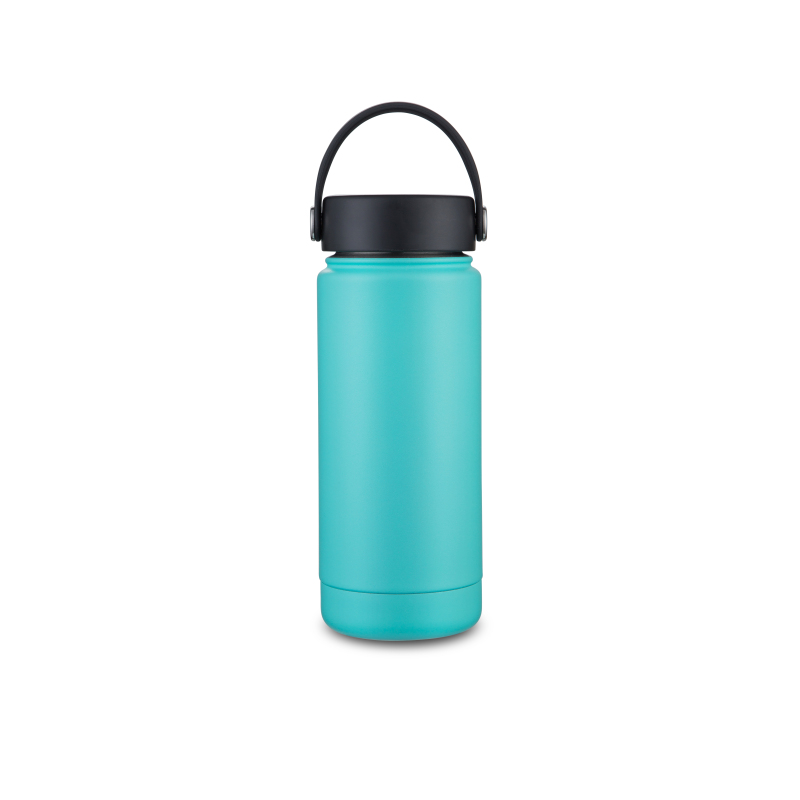 YEDI 16oz BPA-Free Wide-Mouth Stainless Steel Vacuum-Insulated Sports Water Bottle Flask for Camping
