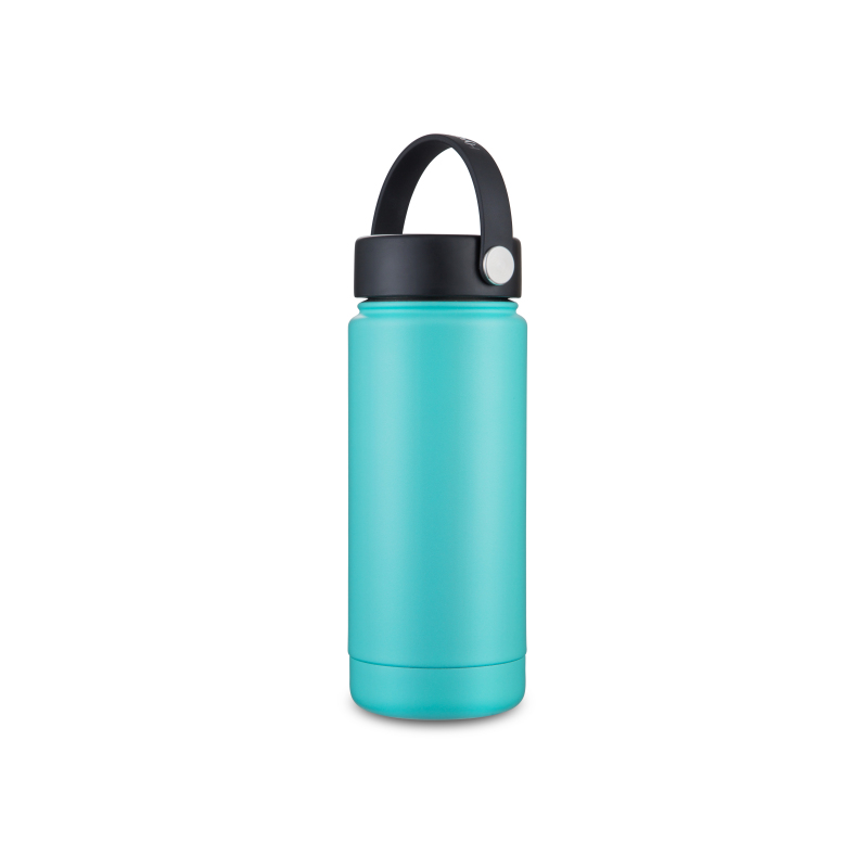 YEDI 16oz BPA-Free Wide-Mouth Stainless Steel Vacuum-Insulated Sports Water Bottle Flask for Camping