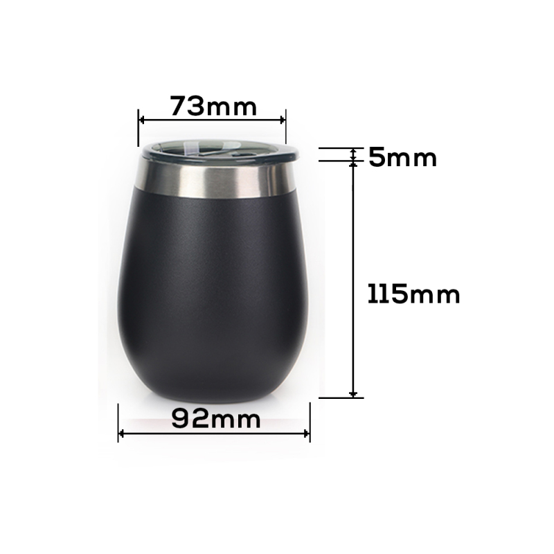 Wholesale 10oz Stainless Steel Wine for Mugs with Silicone Base and Dustproof Lid for Wine Enthusiasts