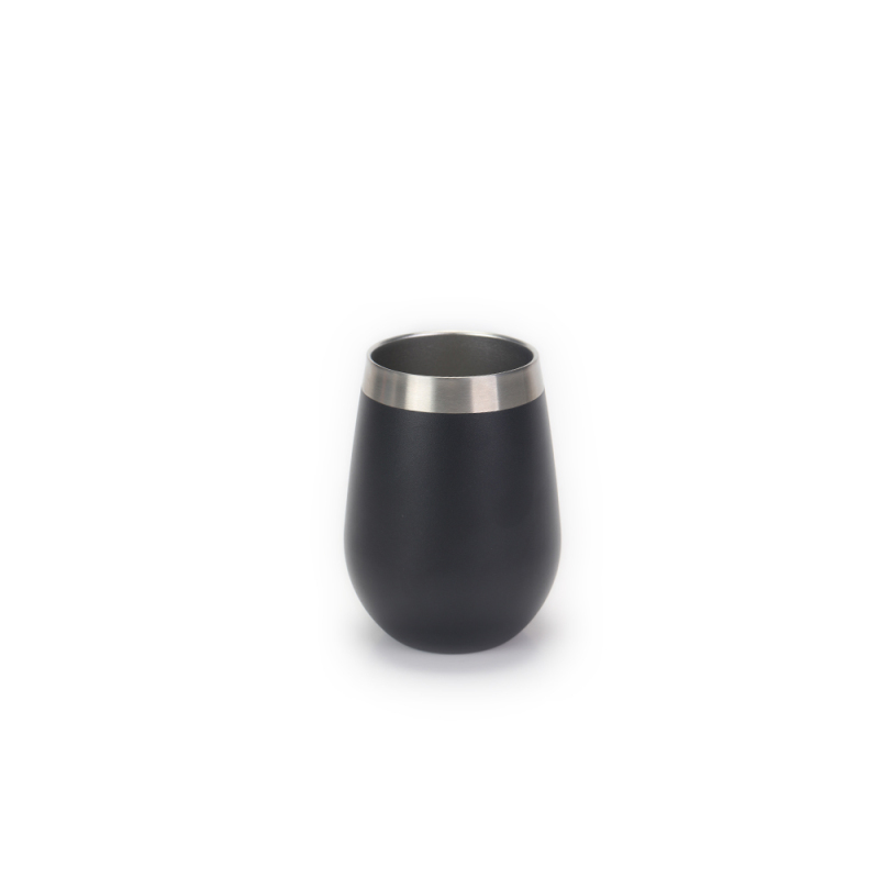 Wholesale 10oz Stainless Steel Wine for Mugs with Silicone Base and Dustproof Lid for Wine Enthusiasts
