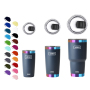 Custom Logo 10oz 20oz 30oz Rainbow Plated Stainless Steel Vacuum Insulated Tumblers Car Cup Drinking Coffee Mug in Rainbow Color