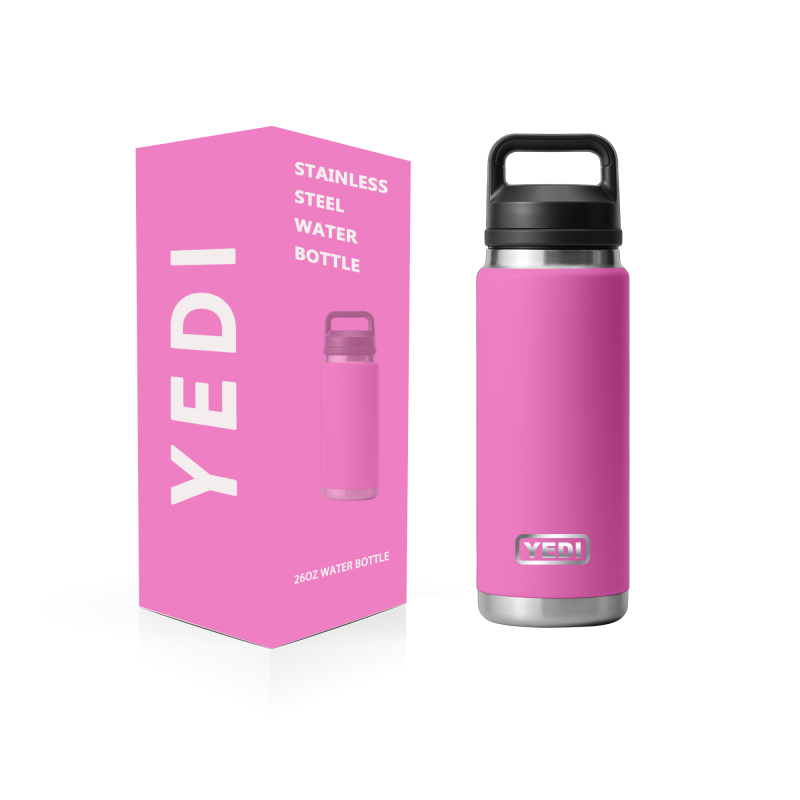 YEDI 26oz doppelwandige isolierte Sportwasserflasche aus Edelstahl mit Vorratsglas, Griffdeckel, heißer Verkauf von ODM für Camping