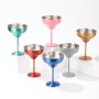 YEDI Unique Stainless Steel Wine Glass with Travel Wine Glass Lid Customizable Martini Tumbler Mug for Party