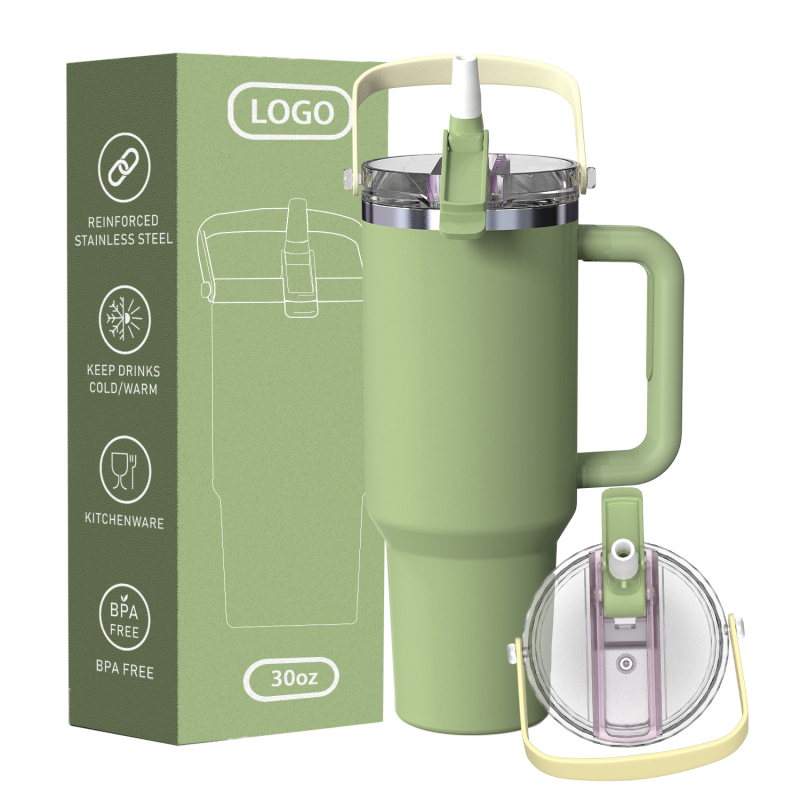 Gobelet isotherme en acier inoxydable Modern Aesthetics de 30 oz, intégration sans couture en silicone pour une utilisation en voyage multi-scènes