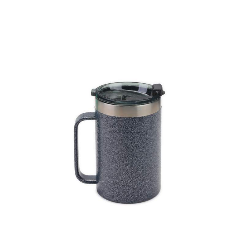 Gobelet YEDI 24 oz en acier inoxydable 18/8 sans BPA avec logo personnalisable, poignée durable, surface peinte au marteau