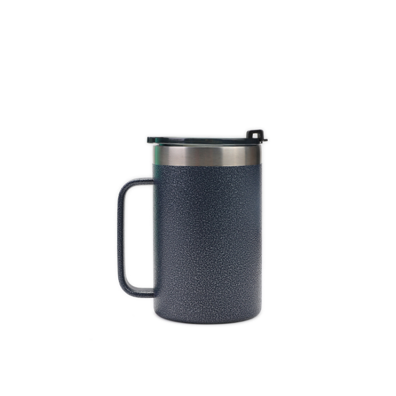 Gobelet YEDI 24 oz en acier inoxydable 18/8 sans BPA avec logo personnalisable, poignée durable, surface peinte au marteau