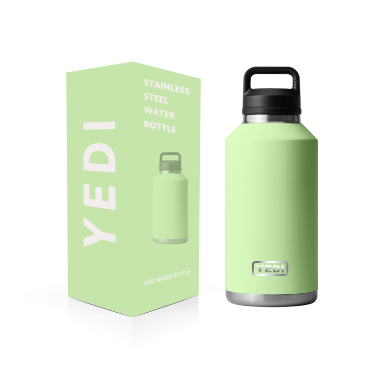 YEDI 64oz Outdoor Sports Kettle 64oz Students Insulated Cold Water Cup Water Bottle Double -layer Stainless Steel Minimalist