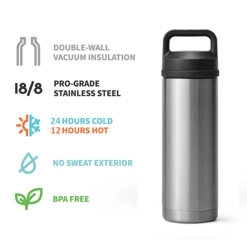 Double Wall Stainless Steel Tumbler with Straw Wholesale Bulk Water Bottle with Handle Custom Tumbler  12oz 18oz 36oz Bottle