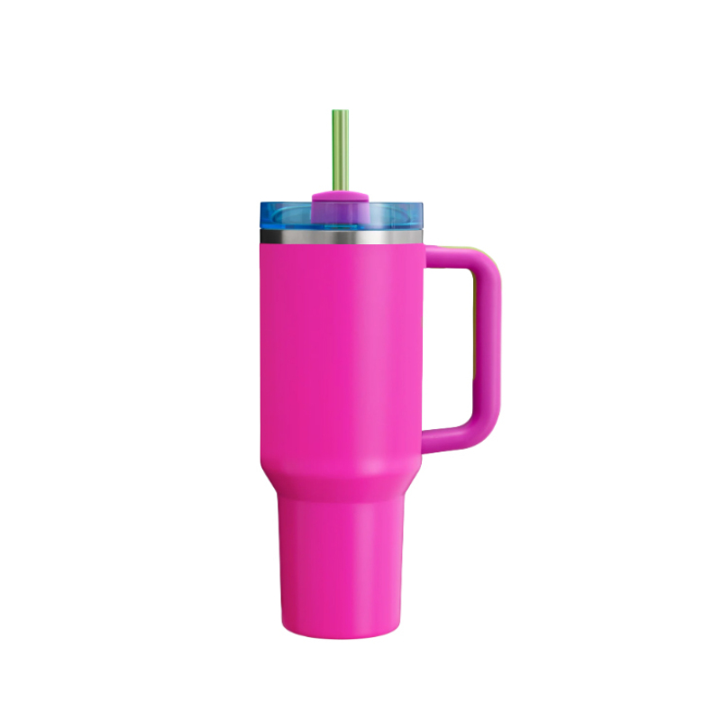 YEDI 40 Oz Customized Vacuum Stainless Steel Water Bottle Classic Double Wall Thermos Cup with Handgrip for Camping