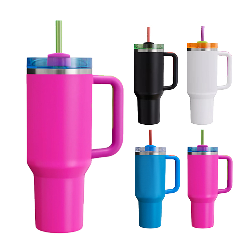 YEDI 40 Oz Customized Vacuum Stainless Steel Water Bottle Classic Double Wall Thermos Cup with Handgrip for Camping