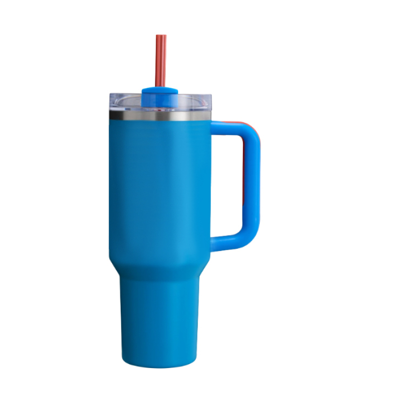 YEDI 40 Oz Customized Vacuum Stainless Steel Water Bottle Classic Double Wall Thermos Cup with Handgrip for Camping
