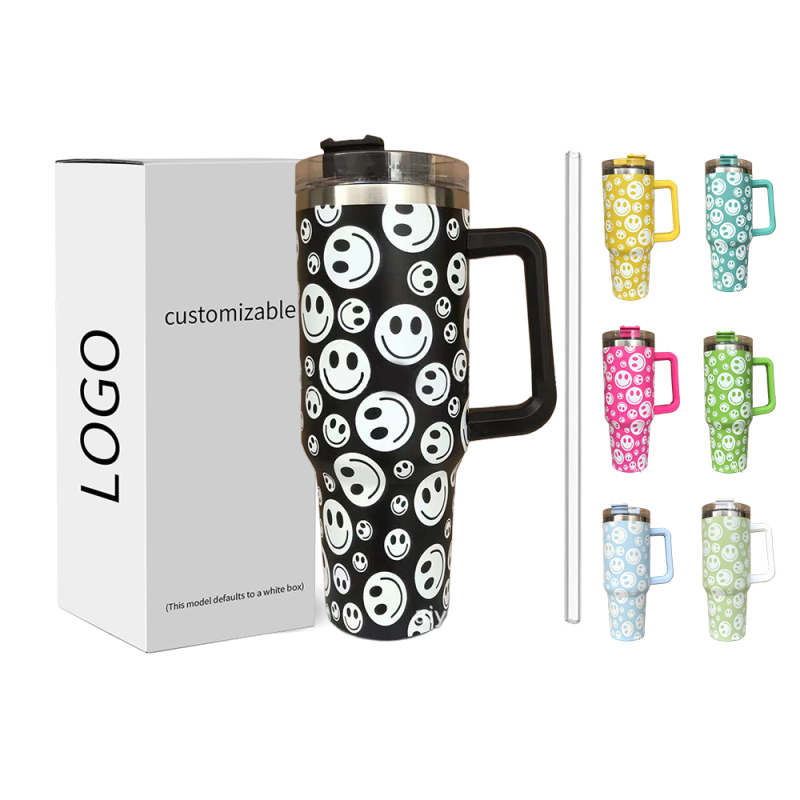 YEDI 40oz Adventure Insulated Stainless Steel Tumbler with Handle and Lid Reusable Beer Mug Cup