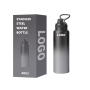 Bouteille d'eau à double paroi en acier inoxydable 40 avec logo personnalisé, 304 g, 100 % étanche, isolée sous vide, pour voyage et sport