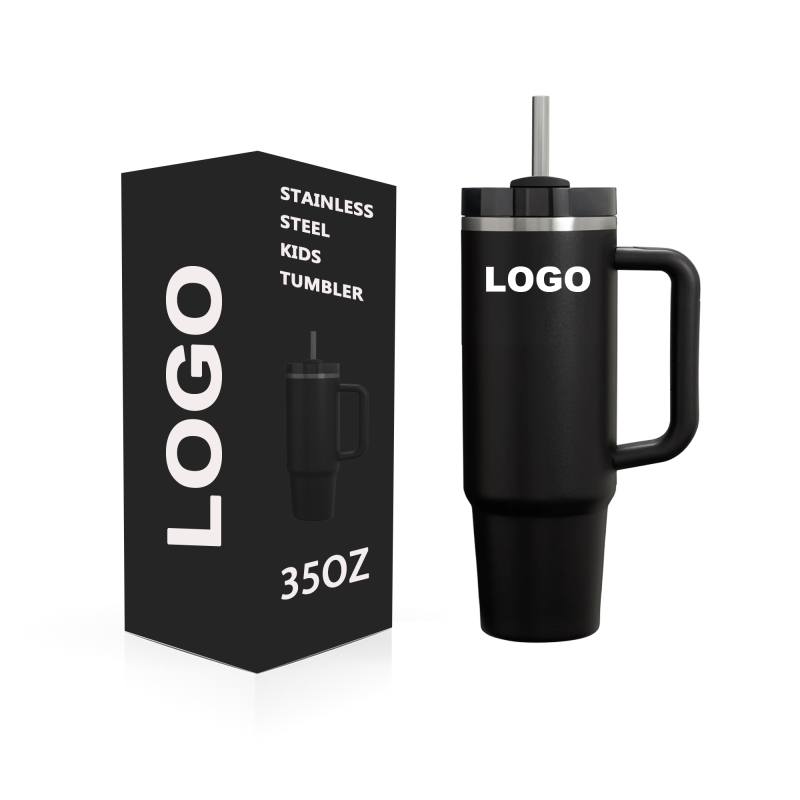 YEDI 35oz H2.5 Tumbler 18/8 Stainless Steel Caral Insulated Travel Mug with Handle and Straw for Car Camping Hiking Dairy Use