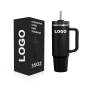 YEDI 35oz H2.5 Tumbler 18/8 Stainless Steel Caral Insulated Travel Mug with Handle and Straw for Car Camping Hiking Dairy Use
