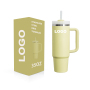 YEDI 35oz H2.5 Tumbler 18/8 Stainless Steel Caral Insulated Travel Mug with Handle and Straw for Car Camping Hiking Dairy Use