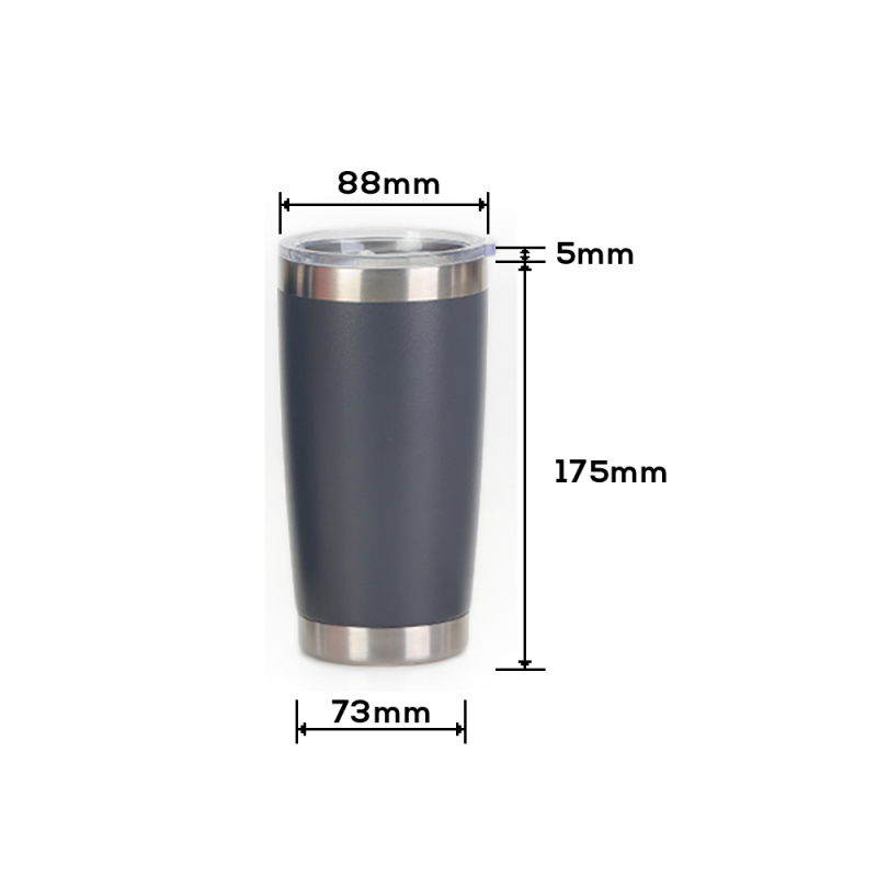 Factory Wholesale 20oz Custom Insulated Travel Coffee Mug Stainless Steel Cup with Lid Suitable for Ice Drinks and Hot Beverage