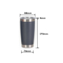 Factory Wholesale 20oz Custom Insulated Travel Coffee Mug Stainless Steel Cup with Lid Suitable for Ice Drinks and Hot Beverage