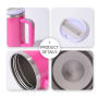40oz H2.0 Rainbow Paint Double Wall Vacuum Tumbler with Handle and Straw Reusable Stainless Steel Mugs