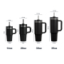 Gobelet personnalisé de 30 oz en acier inoxydable à double paroi avec couvercle, tasse à café de voyage sous vide, gobelet de 30 oz avec poignée et paille