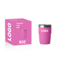 8oz Stainless Steel Tumbler Hot and Cold Reusable Stackable Cup Ultramarine Violet Mug With Magnetic Lid and Ceramic Lined