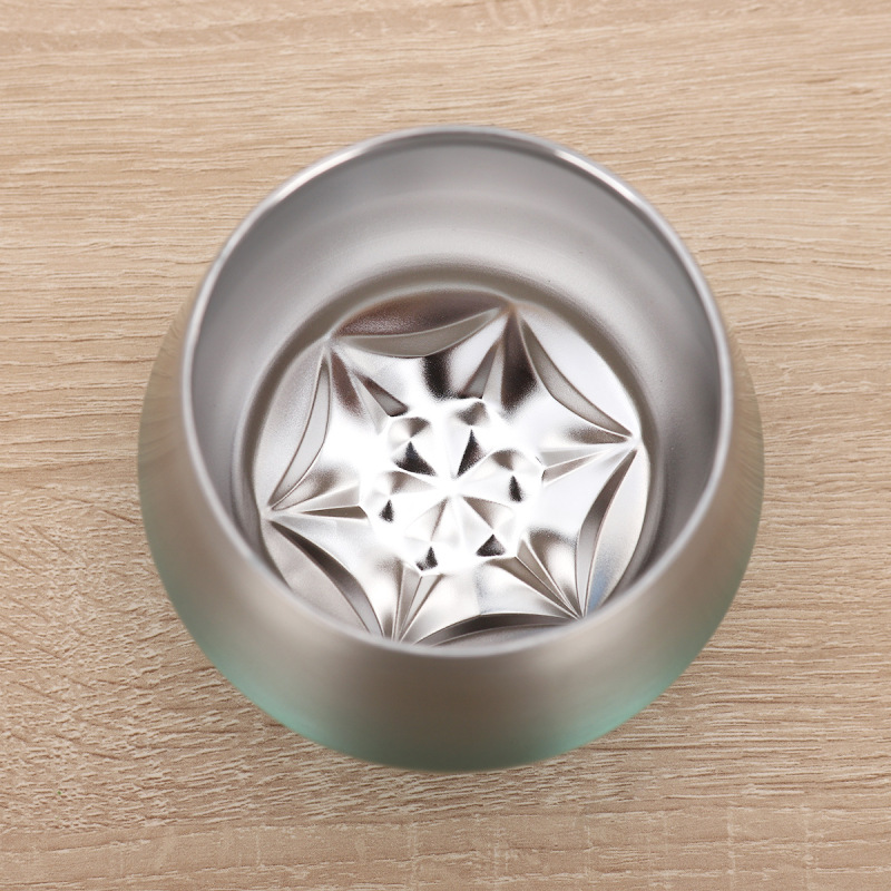Detachable 14oz Double Wall 304 Stainless Steel Wine Glass Goblet Tumbler Cup 414ml  Stainless Steel Dual Tumbler