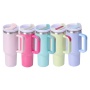 40 oz Tumbler with Handle and Straw Lid Stainless Steel Insulated Travel Coffee Sublimation Mug  Leak-Proof Thermos Water Bottle