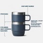 High Quality Cute Seafoam Stackable Thermal Tumbler Stainless Steel Espresso Coffee Mug With Durasip Ceramic Lining