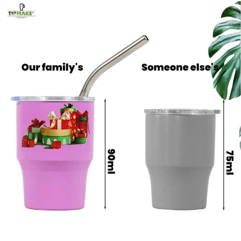 3oz Keep Drinks Cold in Shot Glasses Metal Tumbler with Straw Camping Cute CLASSIC Plastic Cups with Lid Beer Mugs 3oz