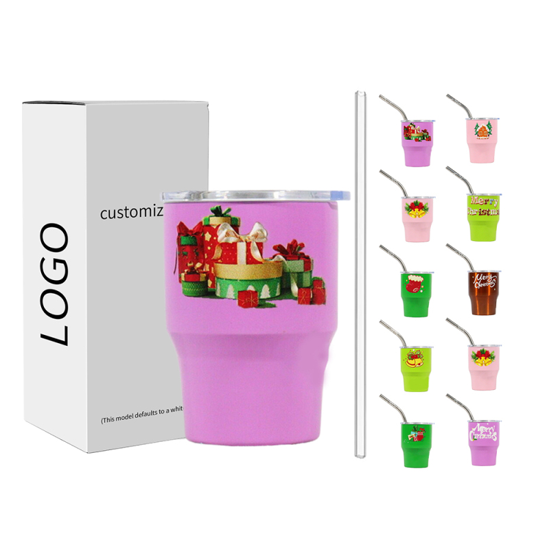 3oz Keep Drinks Cold in Shot Glasses Metal Tumbler with Straw Camping Cute CLASSIC Plastic Cups with Lid Beer Mugs 3oz