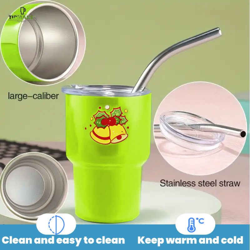 3oz Keep Drinks Cold in Shot Glasses Metal Tumbler with Straw Camping Cute CLASSIC Plastic Cups with Lid Beer Mugs 3oz