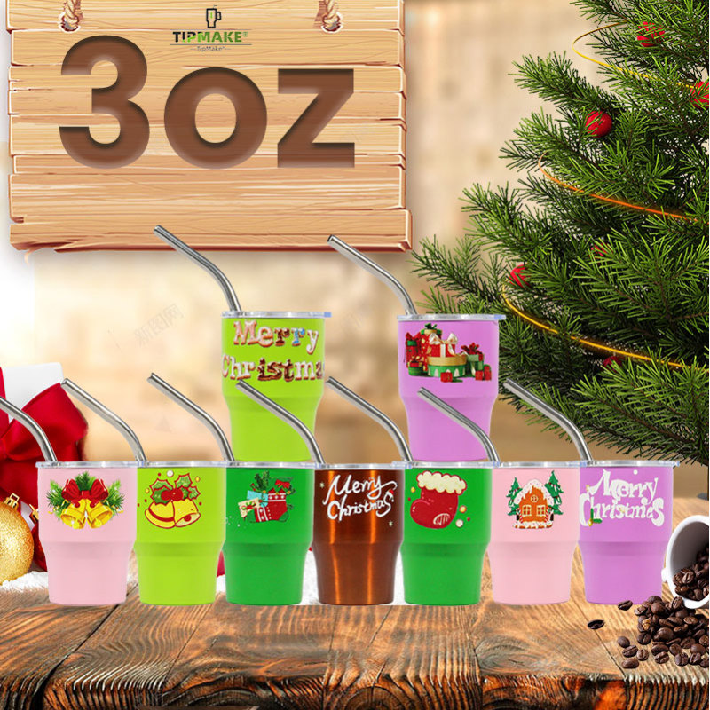 3oz Keep Drinks Cold in Shot Glasses Metal Tumbler with Straw Camping Cute CLASSIC Plastic Cups with Lid Beer Mugs 3oz