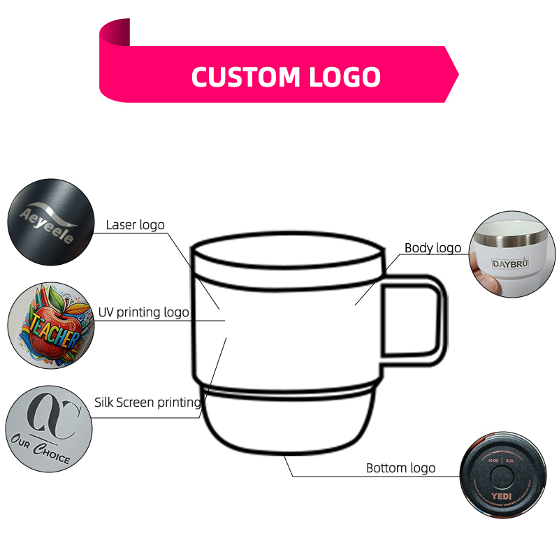 Customizable Logo 4oz 6oz 10oz Stainless Steel Insulation Tumbler American Stackable Mug Magnetic Lid Magslider Ceramic Lining