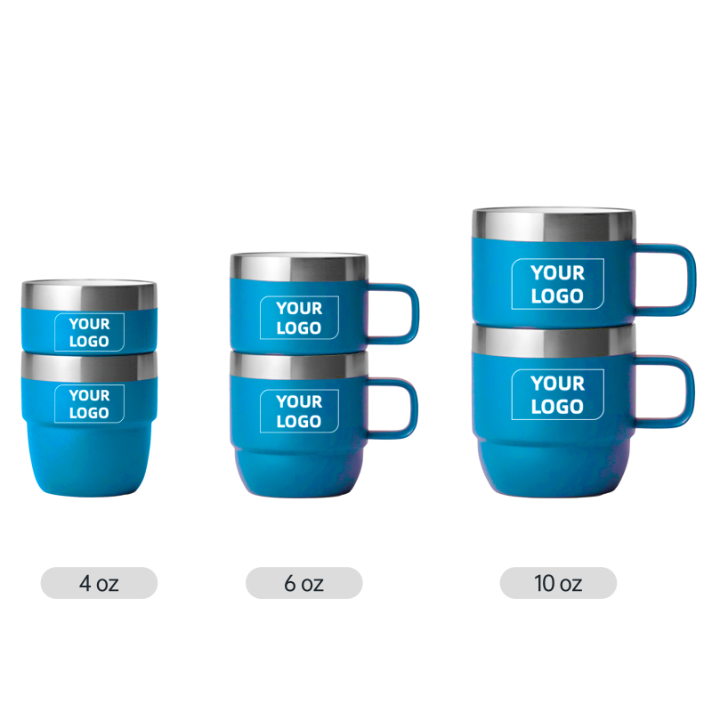 Customizable Logo 4oz 6oz 10oz Stainless Steel Insulation Tumbler American Stackable Mug Magnetic Lid Magslider Ceramic Lining