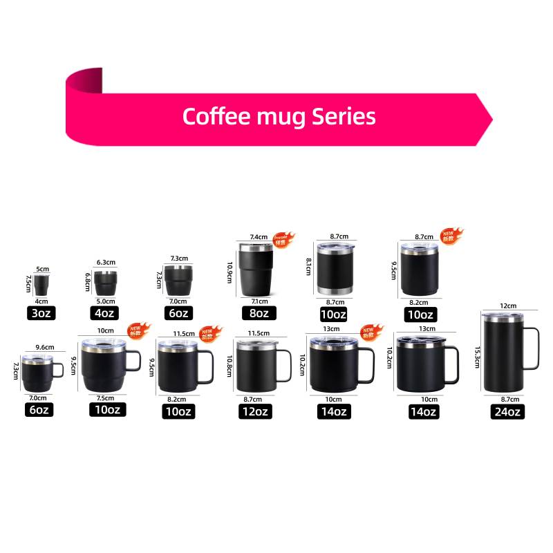 Customizable Logo 4oz 6oz 10oz Stainless Steel Insulation Tumbler American Stackable Mug Magnetic Lid Magslider Ceramic Lining