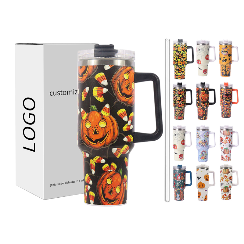 YEDI 40oz H1.0 Tumbler Colors Double Wall Vacuum Tumbler with Handle and Lid Reusable Stainless Steel Travel Mugs