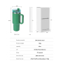 YEDI 40oz H1.0 Tumbler Colors Double Wall Vacuum Tumbler with Handle and Lid Reusable Stainless Steel Travel Mugs