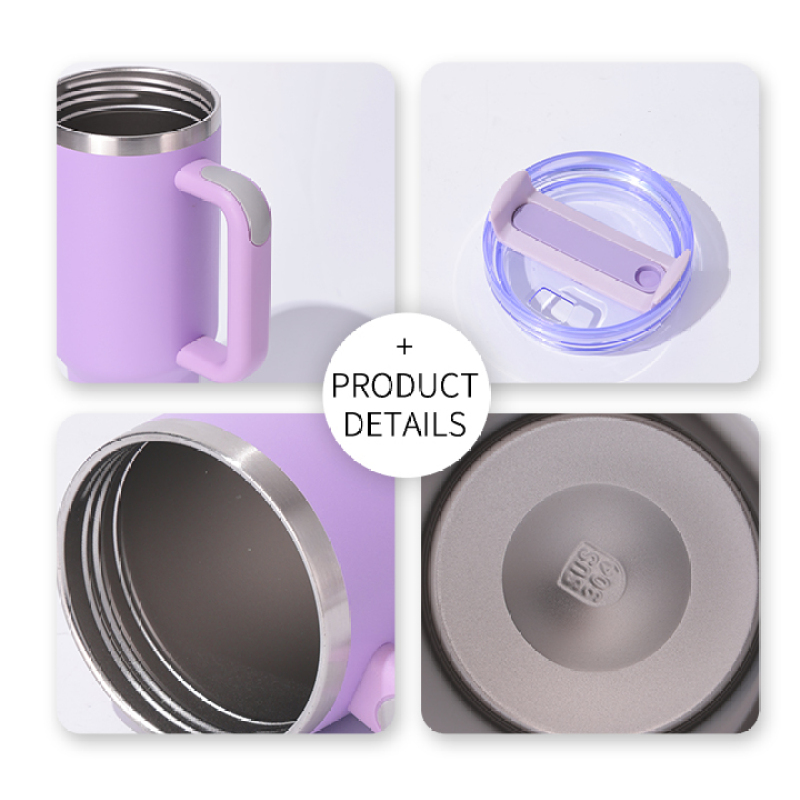 YEDI 40oz H1.0 Tumbler Colors Double Wall Vacuum Tumbler with Handle and Lid Reusable Stainless Steel Travel Mugs