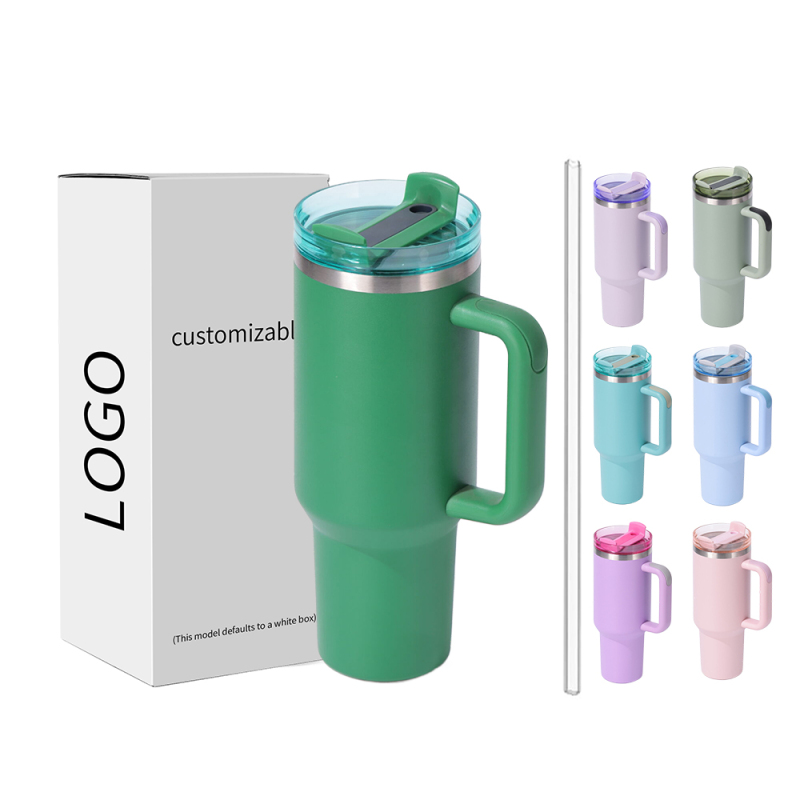 YEDI 40oz H1.0 Tumbler Colors Double Wall Vacuum Tumbler with Handle and Lid Reusable Stainless Steel Travel Mugs