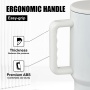 40oz Sublimation Tumbler with Handle and Straw Double Wall Vacuum Insulated Travel Mug Stainless Steel Cup  Sublimation White