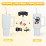 40oz Sublimation Tumbler with Handle and Straw Double Wall Vacuum Insulated Travel Mug Stainless Steel Cup  Sublimation White