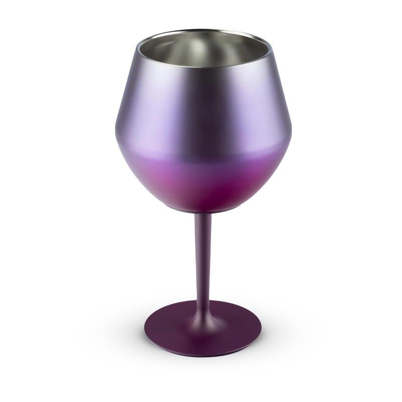 Double Wall 414ml Goblet Wine Glass 304 Stainless Steel Wine Glass Vacuum Insulation Unbreakable With Detachable Rod