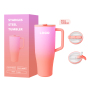 Bpa Free Wholesale Vacuum Insulated 40oz Tumbler Travel Powder Coated Mugs 40 oz Flip Straw Tumbler Cups With Handle and Straw