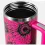 YEDI 40 oz Food-grade Insulated Coffee Tumbler With Lid Stainless Steel Double Wall Coffee Mug