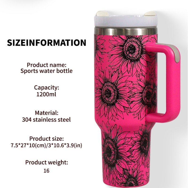 YEDI 40 oz Food-grade Insulated Coffee Tumbler With Lid Stainless Steel Double Wall Coffee Mug