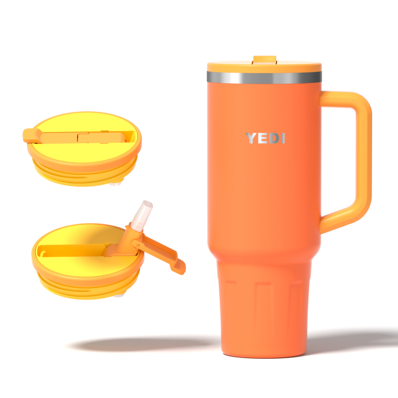 YEDI Custom Tumbler 40 oz Stainless Steel Vacuum Insulated Metal Travel Mug Coffee Cup 20oz 30oz 40oz Tumbler With Handle Logo