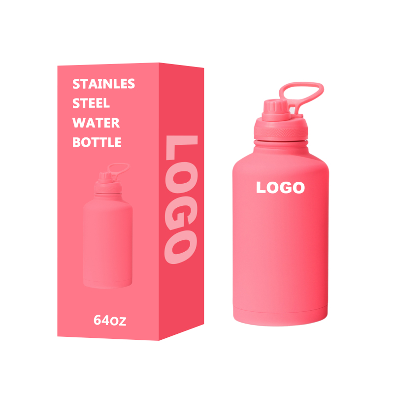 Custom 64oz Stainless Steel Water Bottle 1/2 Gallon Vacuum Insulated for Camping
